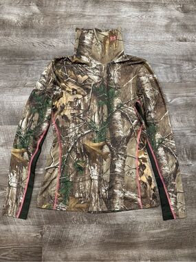 Under Armour ColdGear Infrared REALTREE Camo Hunting Scent Controlled Top Size M